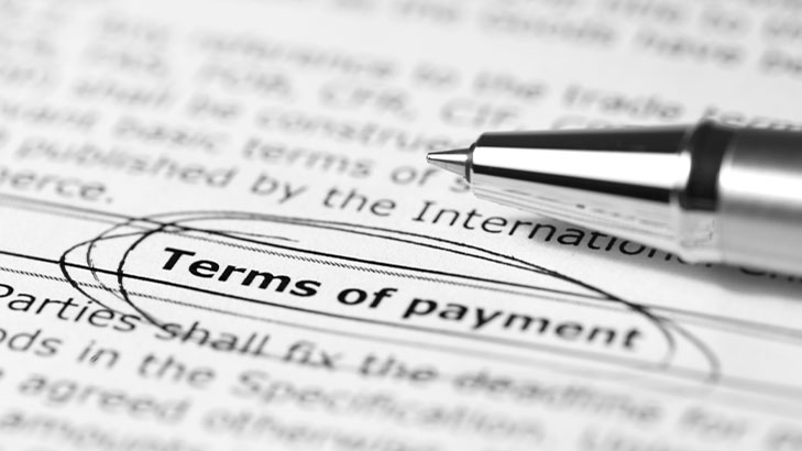 terms of payment