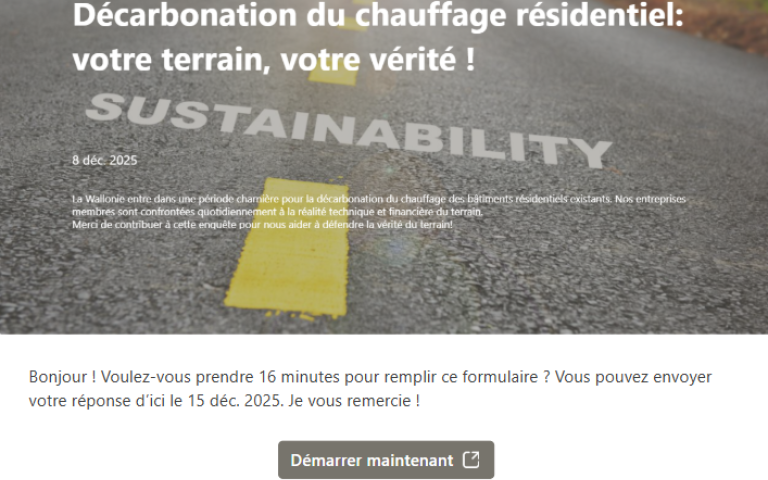 Enquête HVAC Wallonie